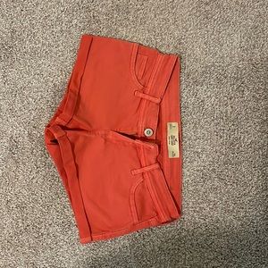 Coral shorts from Hollister never worn size 1 or 25W